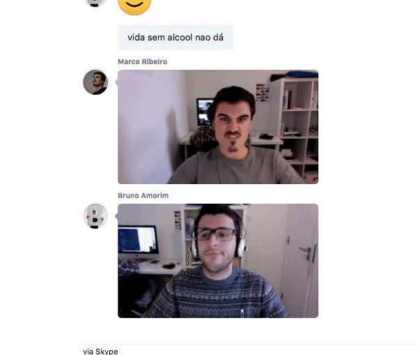 Gif communication via Skype Gif communication via Skype